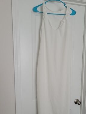 Amazon White Midi Tank Dress